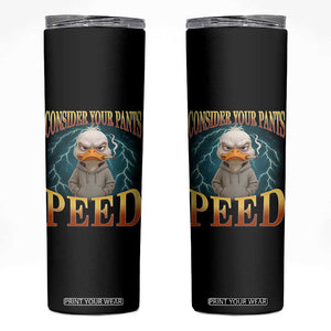 Funny Smoking Goose Meme Skinny Tumbler Consider Your Pants Peed TS14 Black Print Your Wear