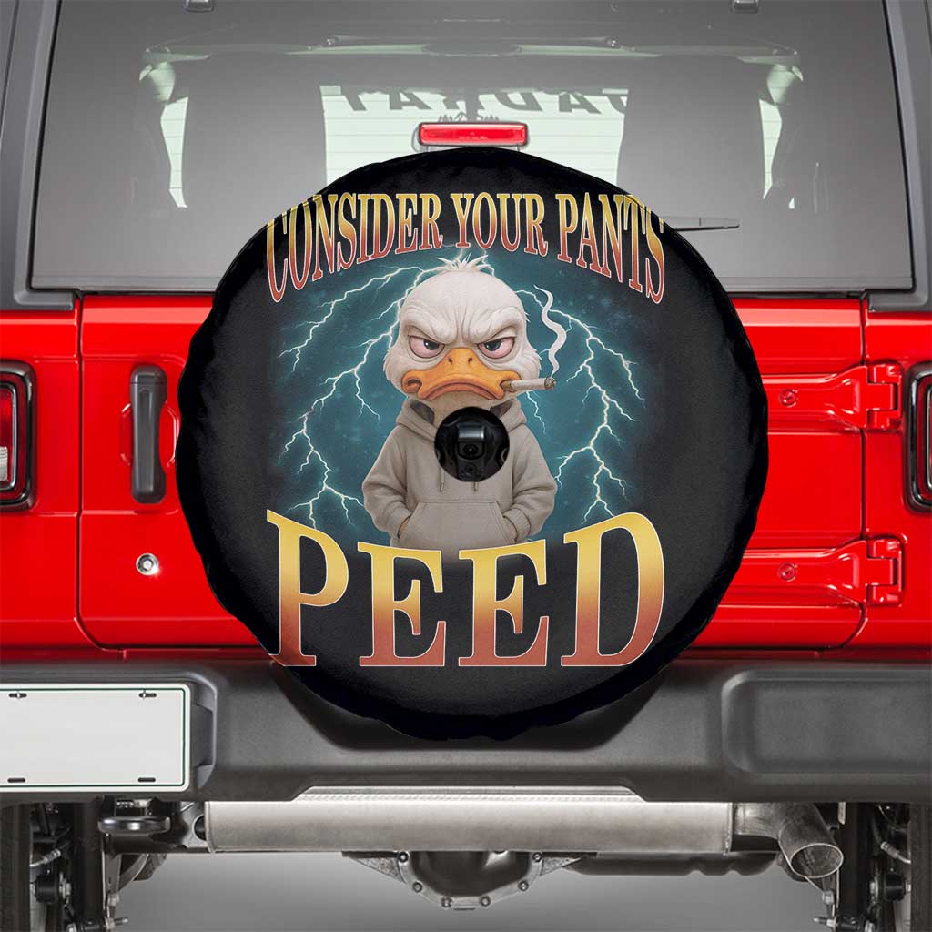 Funny Smoking Goose Meme Spare Tire Cover Consider Your Pants Peed TS14 Black Print Your Wear