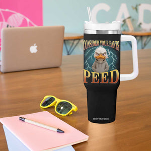 Funny Smoking Goose Meme Tumbler With Handle Consider Your Pants Peed TS14 Print Your Wear