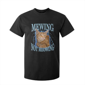 Mewing Not Meowing T Shirt For Kid Funny Cat Meme TS14 Black Print Your Wear