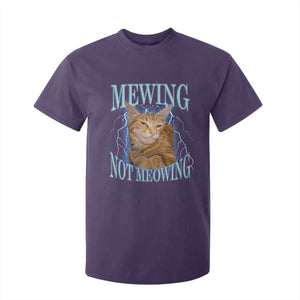 Mewing Not Meowing T Shirt For Kid Funny Cat Meme TS14 Purple Print Your Wear