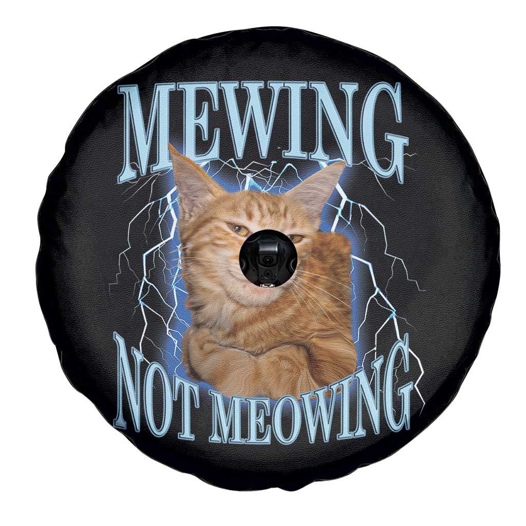 Mewing Not Meowing Spare Tire Cover Funny Cat Meme TS14 Print Your Wear