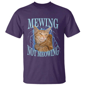 Mewing Not Meowing T Shirt Funny Cat Meme TS14 Purple Print Your Wear
