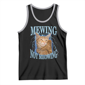 Mewing Not Meowing Tank Top Funny Cat Meme TS14 Black Athletic Heather Print Your Wear