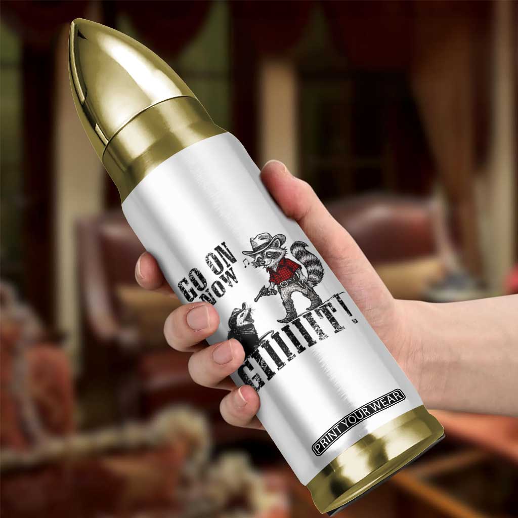 Funny Cowboy Raccoon Opossum Bullet Tumbler Go On Now Git TS14 Print Your Wear