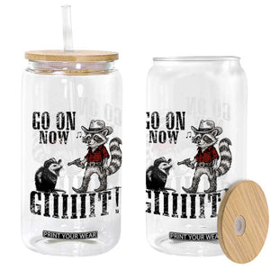 Funny Cowboy Raccoon Opossum Glass Can Go On Now Git TS14 Print Your Wear
