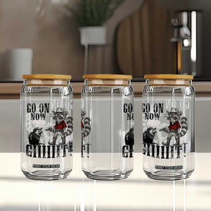 Funny Cowboy Raccoon Opossum Glass Can Go On Now Git TS14 Print Your Wear
