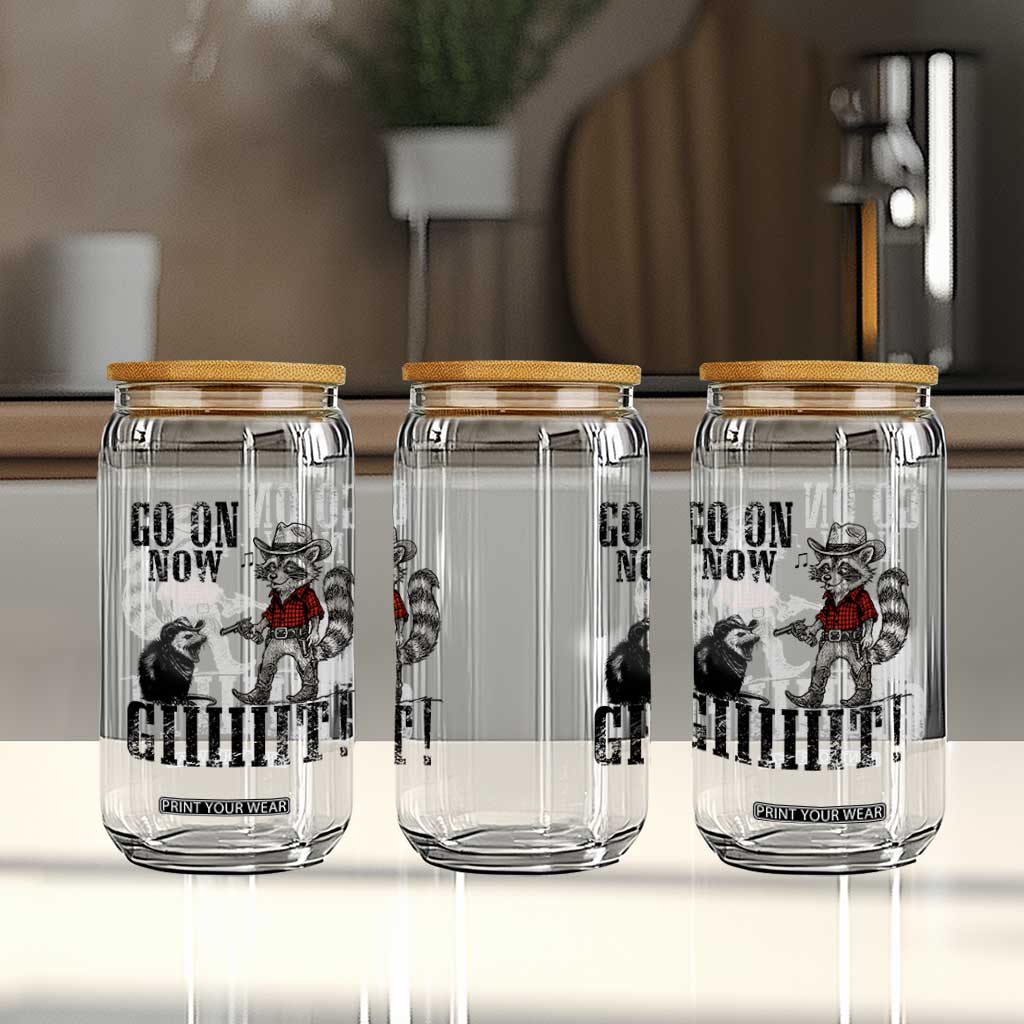Funny Cowboy Raccoon Opossum Glass Can Go On Now Git TS14 Print Your Wear