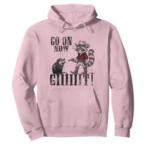 Funny Cowboy Raccoon Opossum Hoodie Go On Now Git TS14 Light Pink Print Your Wear
