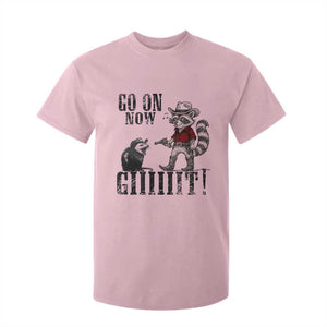 Funny Cowboy Raccoon Opossum T Shirt For Kid Go On Now Git TS14 Light Pink Print Your Wear
