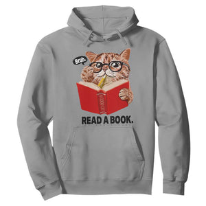 Funny Cat Reading Hoodie Book Lover TS14 Sport Gray Print Your Wear