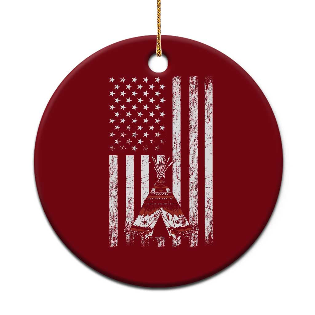 Teepee Pocket Native American Ceramic Ornament American Flag Native Feather Pride Month Indigenous