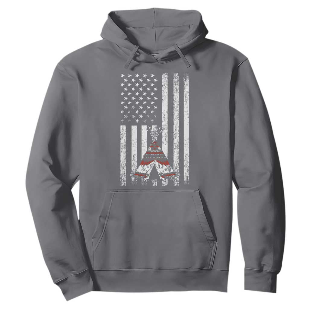 Teepee Pocket Native American Hoodie American Flag Native Feather Pride Month Indigenous