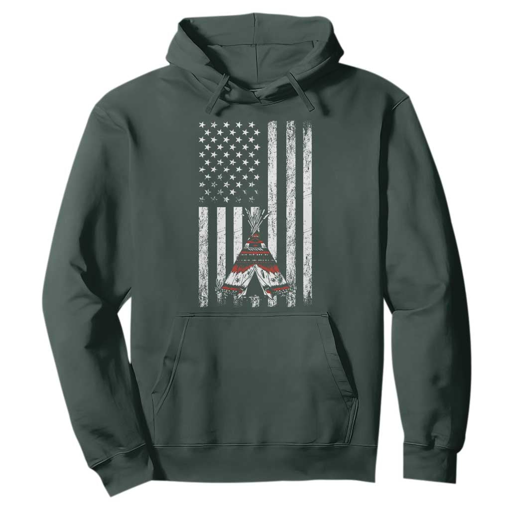 Teepee Pocket Native American Hoodie American Flag Native Feather Pride Month Indigenous