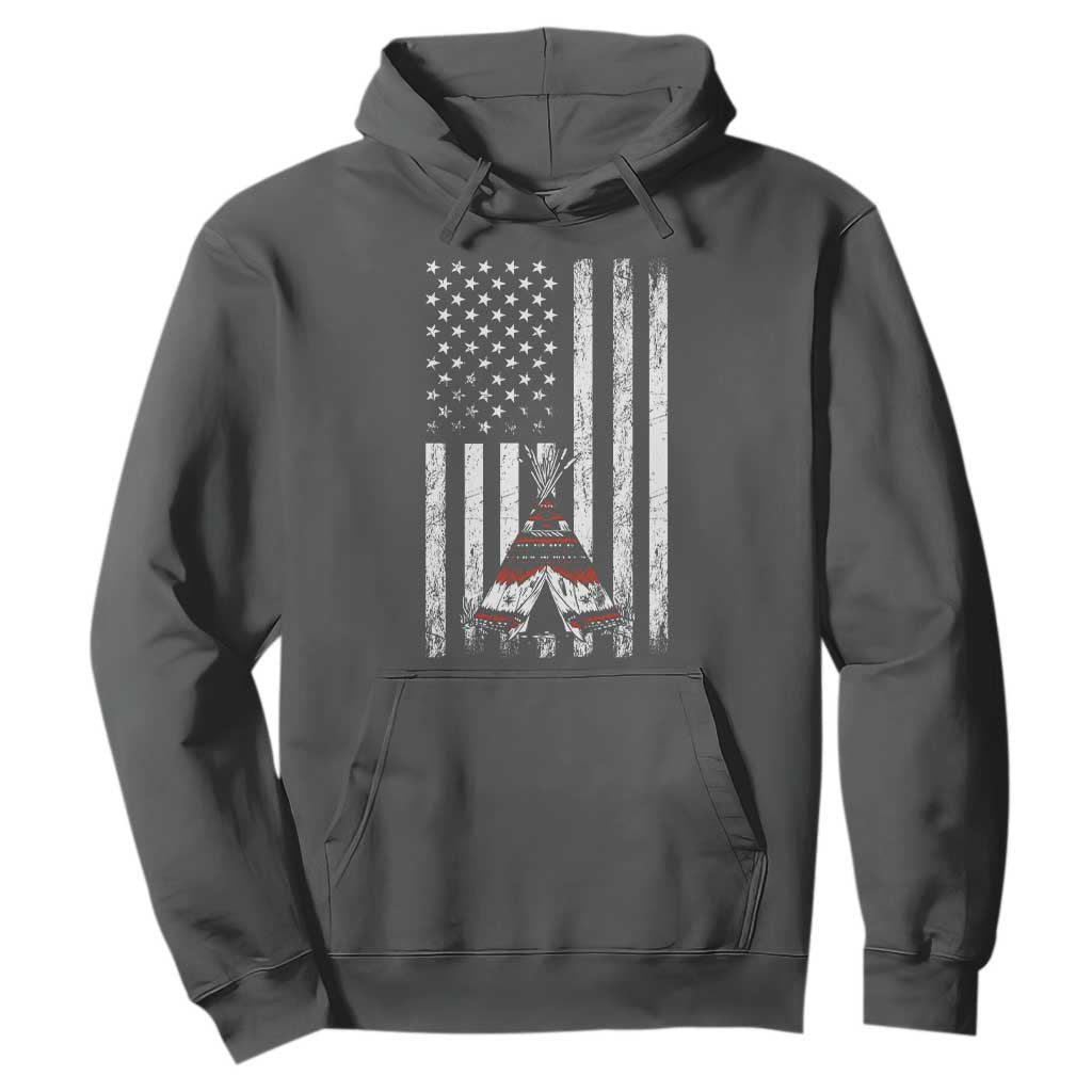 Teepee Pocket Native American Hoodie American Flag Native Feather Pride Month Indigenous