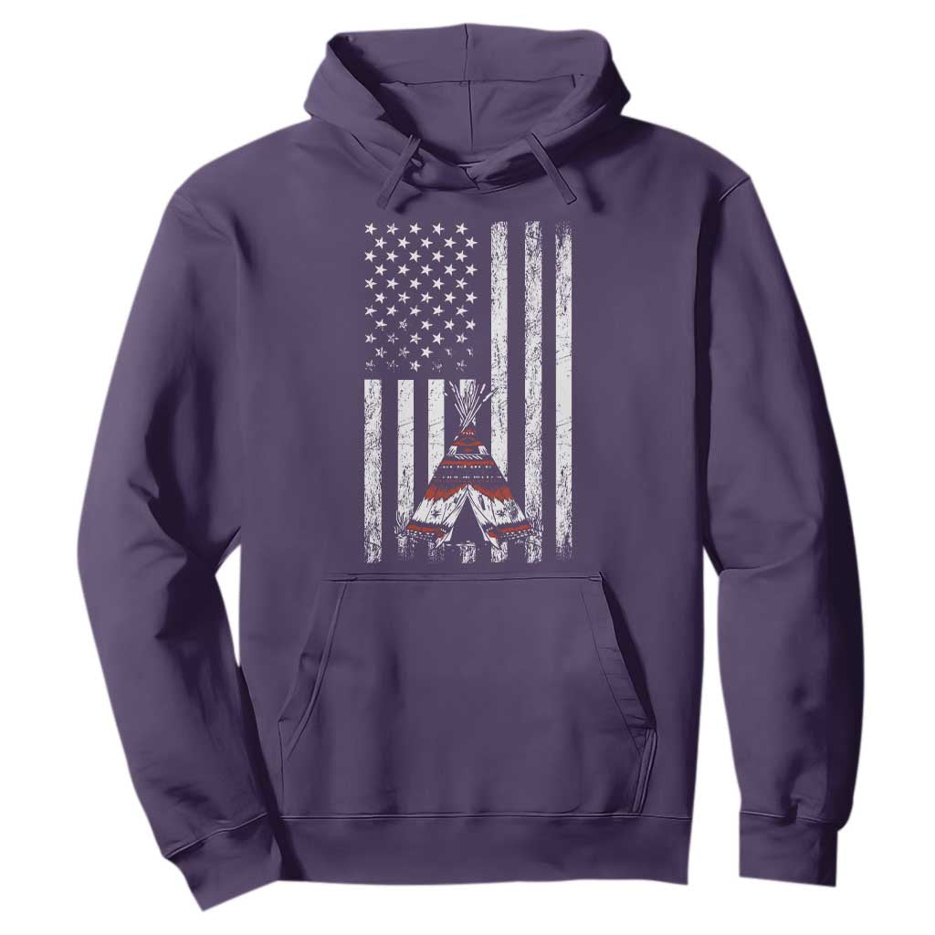 Teepee Pocket Native American Hoodie American Flag Native Feather Pride Month Indigenous