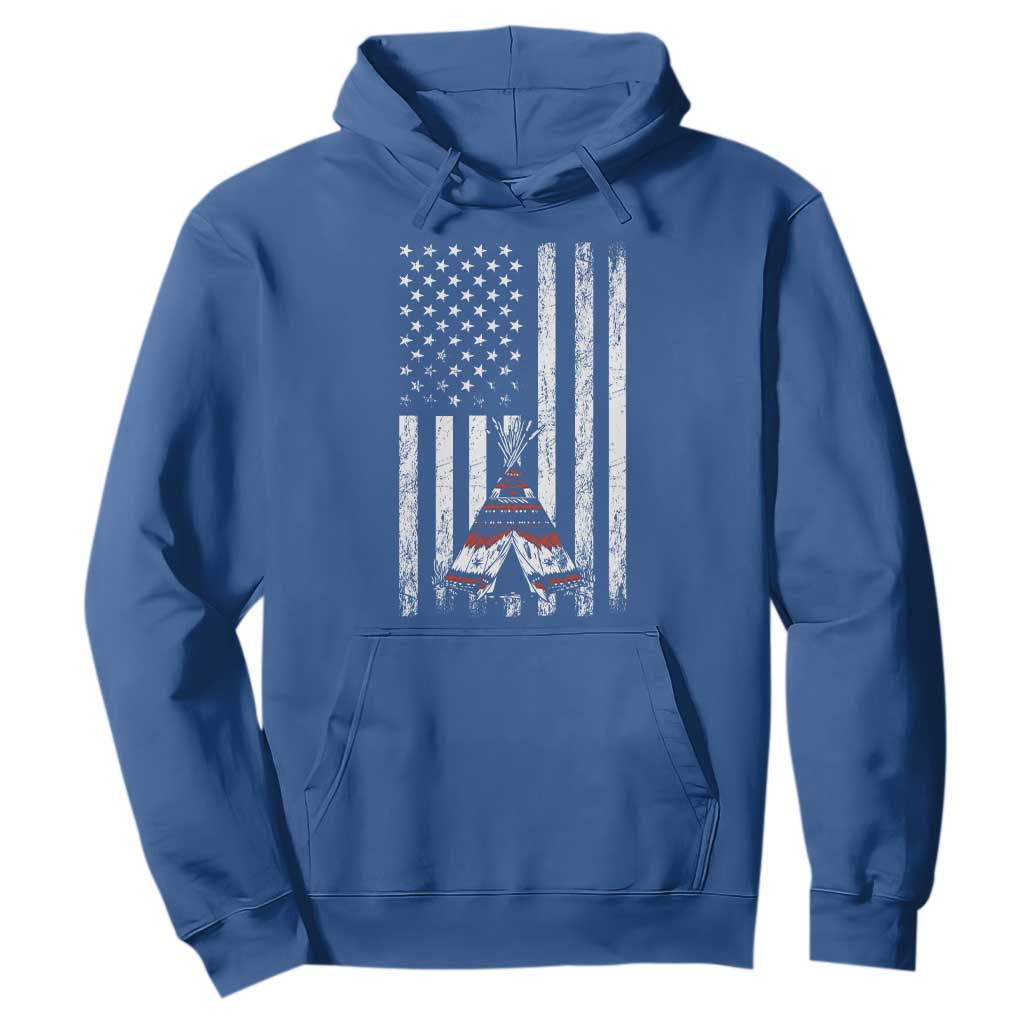 Teepee Pocket Native American Hoodie American Flag Native Feather Pride Month Indigenous