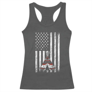 Teepee Pocket Native American Racerback Tank Top American Flag Native Feather Pride Month Indigenous