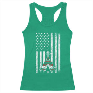 Teepee Pocket Native American Racerback Tank Top American Flag Native Feather Pride Month Indigenous