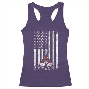 Teepee Pocket Native American Racerback Tank Top American Flag Native Feather Pride Month Indigenous