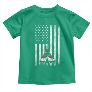 Teepee Pocket Native American Toddler T Shirt American Flag Native Feather Pride Month Indigenous
