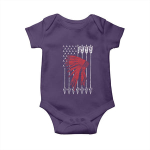 Native American Teepee American Flag Baby Onesie
