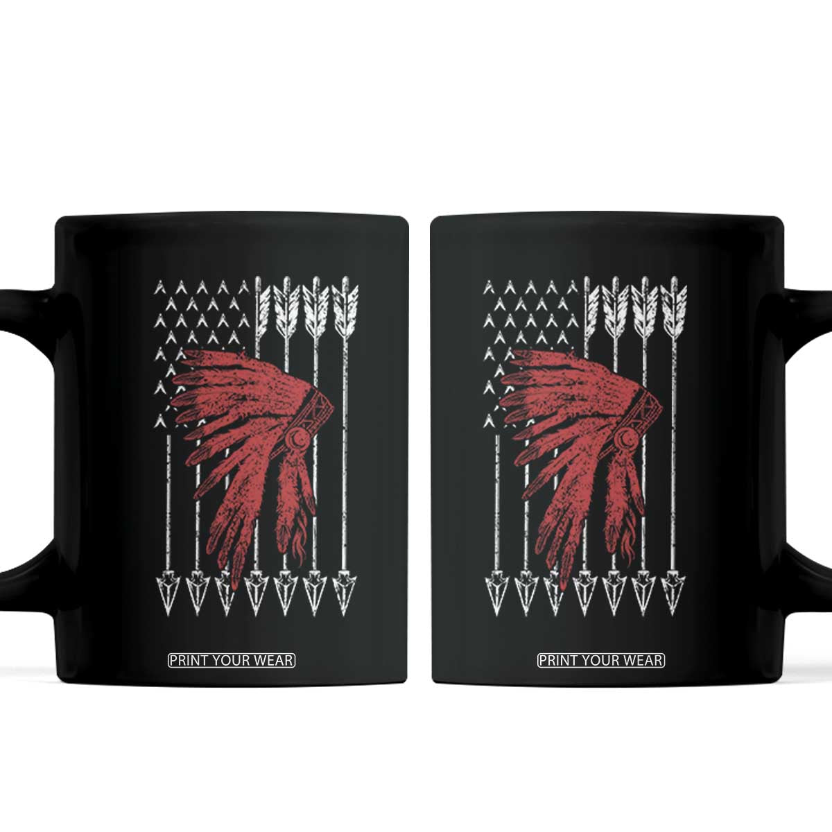 Native American Teepee American Flag Coffee Mug