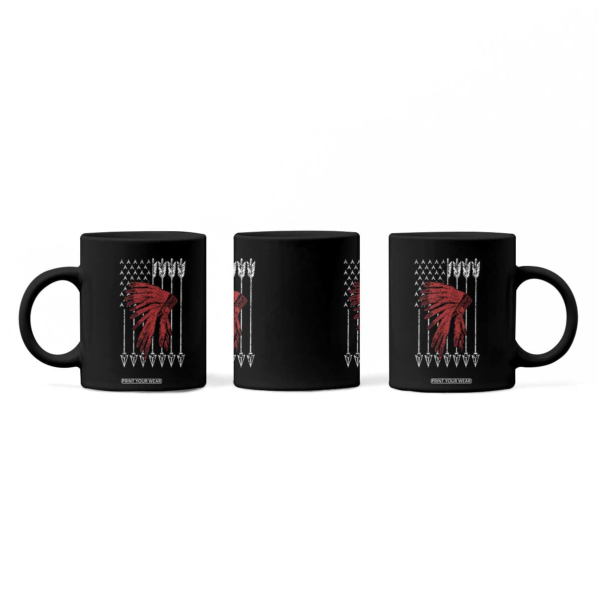 Native American Teepee American Flag Coffee Mug