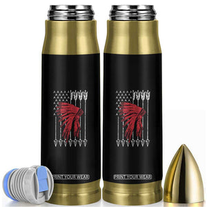 Native American Teepee American Flag Bullet Tumbler