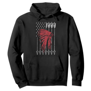 Native American Teepee American Flag Hoodie