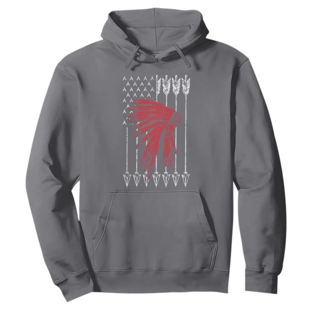 Native American Teepee American Flag Hoodie
