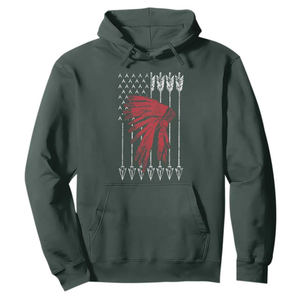 Native American Teepee American Flag Hoodie