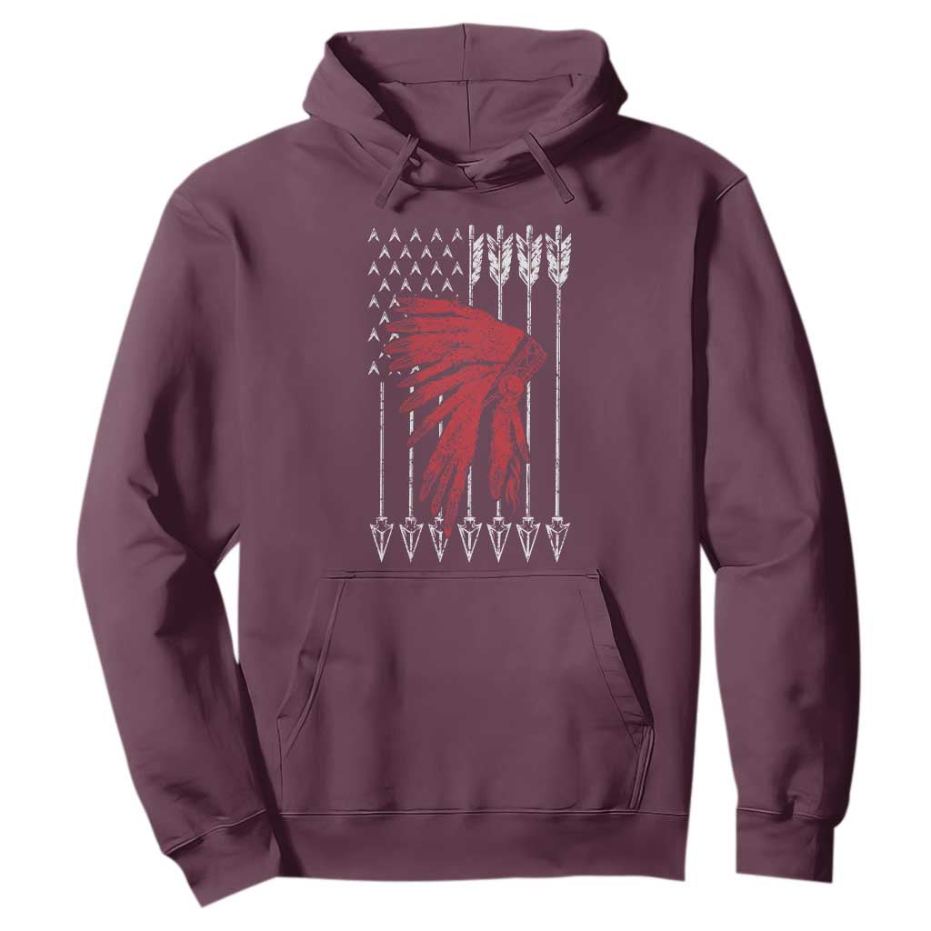 Native American Teepee American Flag Hoodie