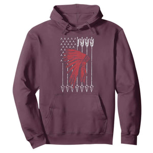 Native American Teepee American Flag Hoodie