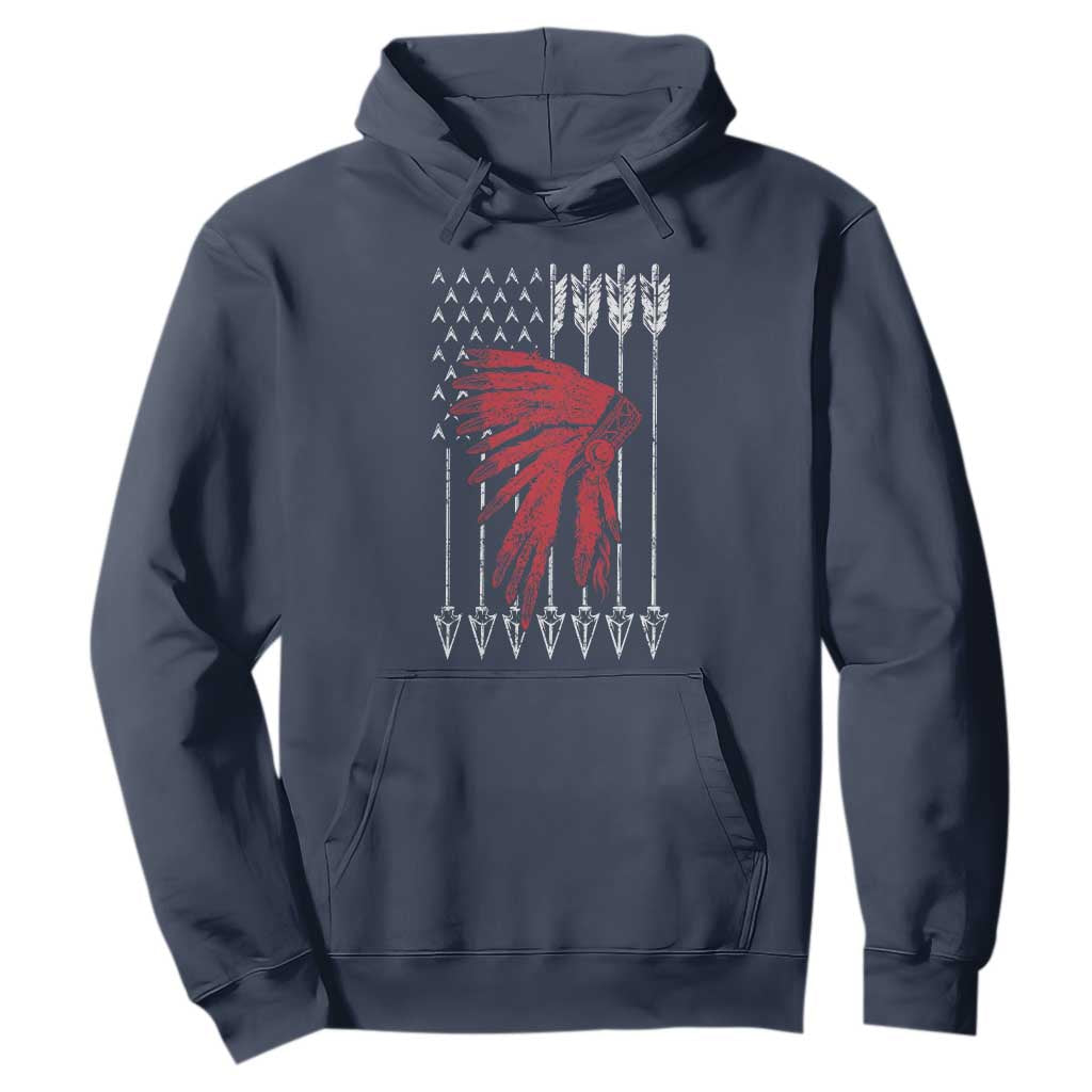 Native American Teepee American Flag Hoodie