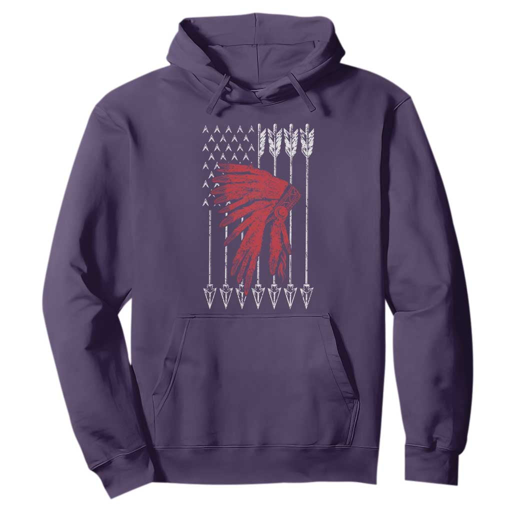 Native American Teepee American Flag Hoodie