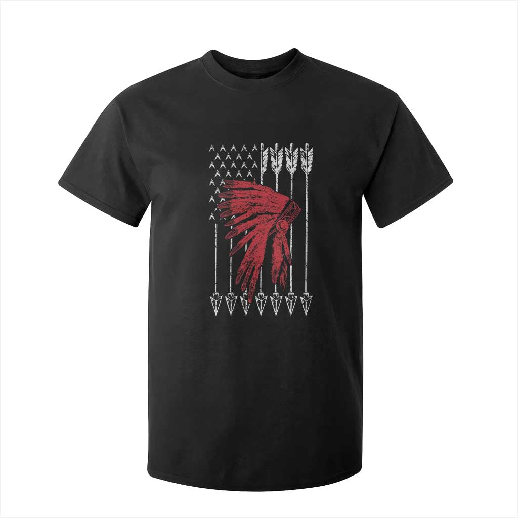 Native American Teepee American Flag T Shirt For Kid TS14 Black Print Your Wear