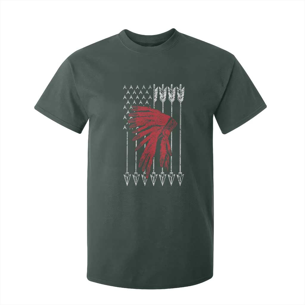 Native American Teepee American Flag T Shirt For Kid