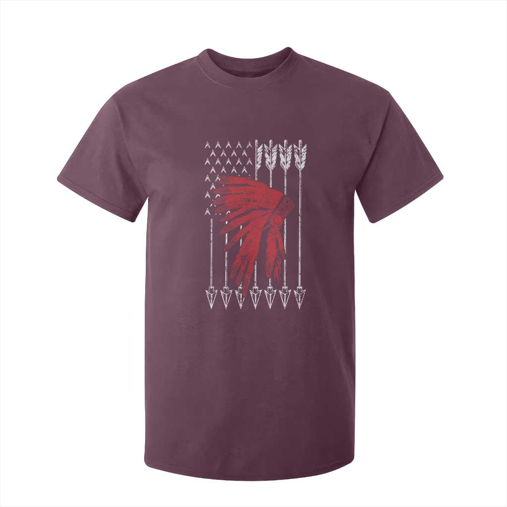Native American Teepee American Flag T Shirt For Kid