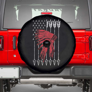 Native American Teepee American Flag Spare Tire Cover