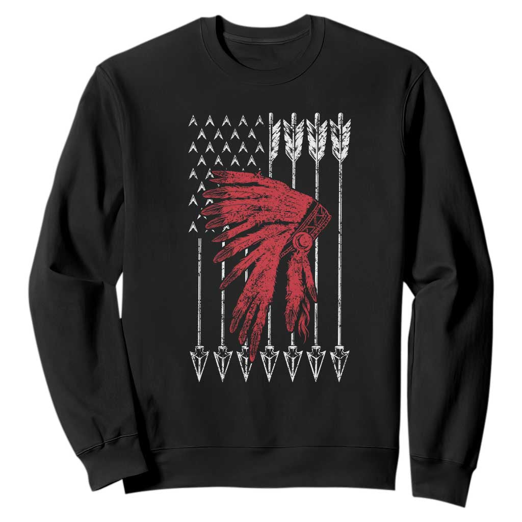 Native American Teepee American Flag Sweatshirt