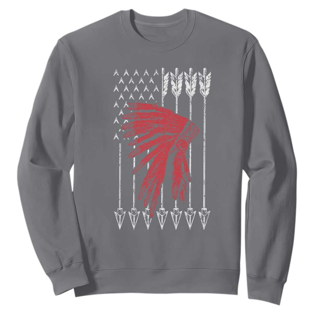 Native American Teepee American Flag Sweatshirt