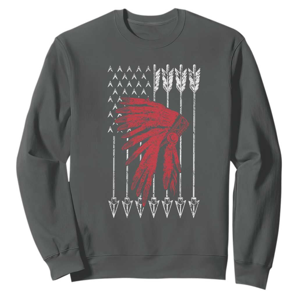 Native American Teepee American Flag Sweatshirt