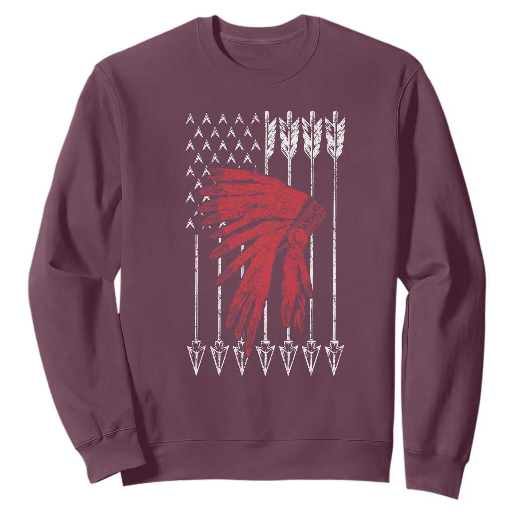 Native American Teepee American Flag Sweatshirt