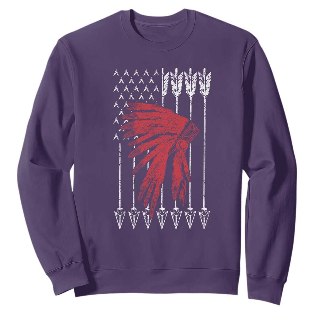 Native American Teepee American Flag Sweatshirt