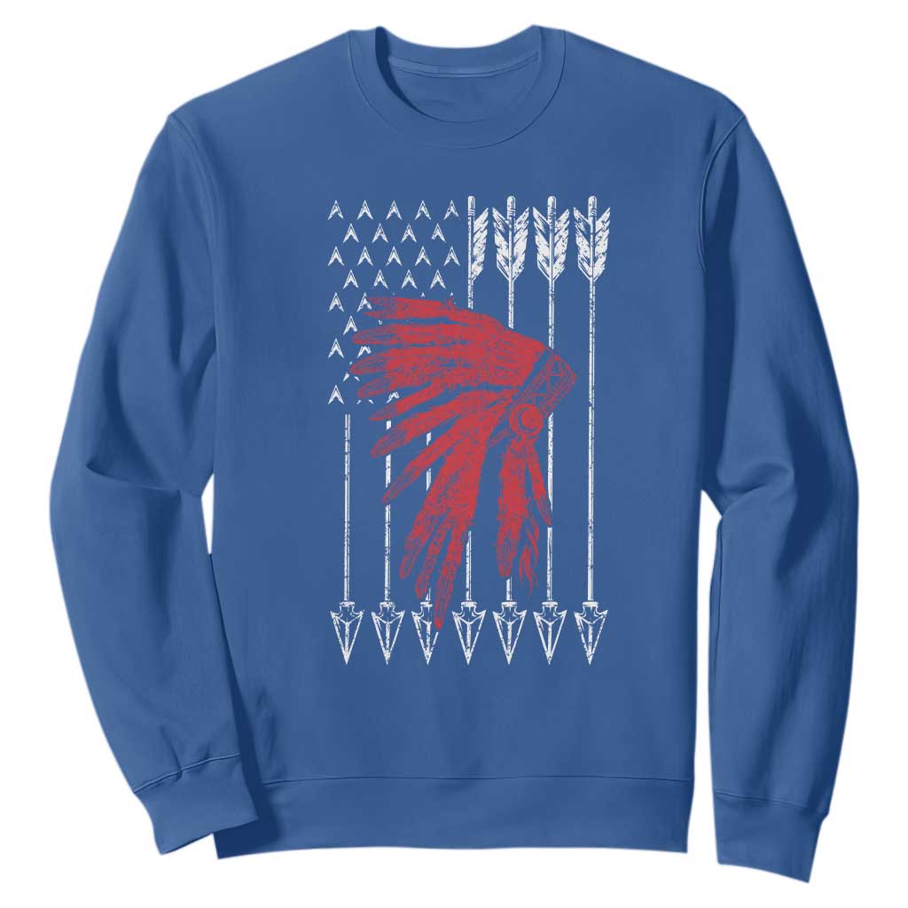 Native American Teepee American Flag Sweatshirt