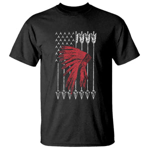Native American Teepee American Flag T Shirt
