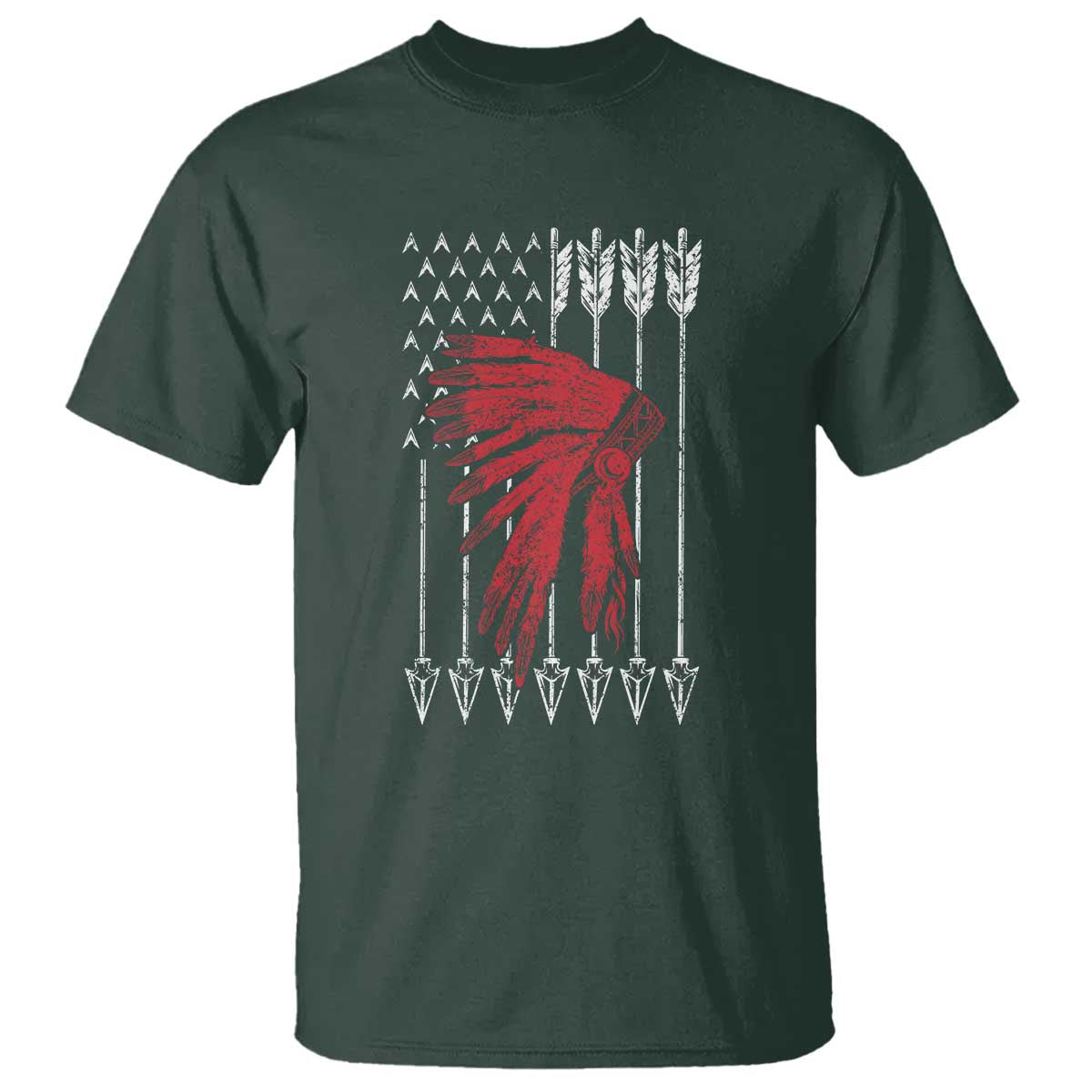 Native American Teepee American Flag T Shirt