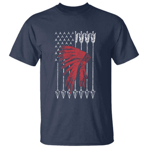 Native American Teepee American Flag T Shirt