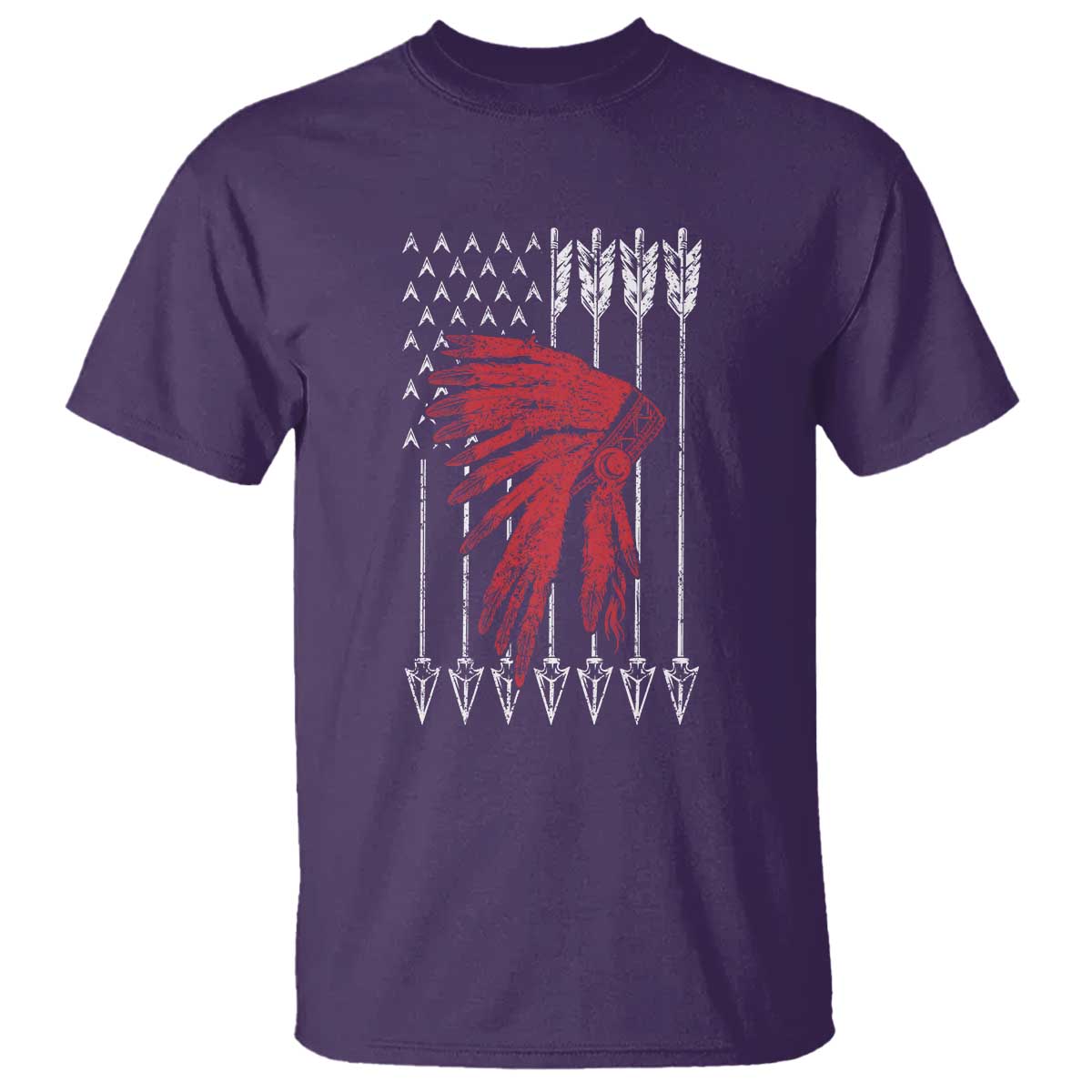Native American Teepee American Flag T Shirt